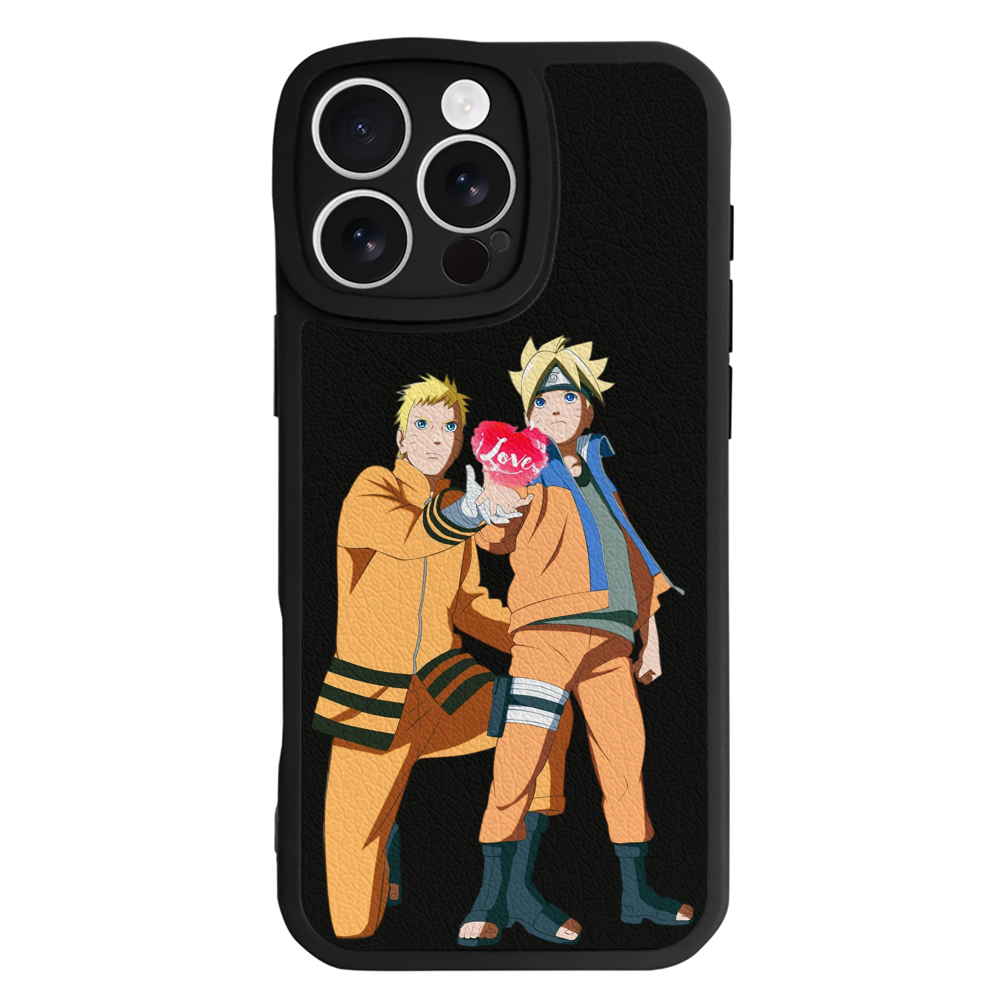 （画像用） NARUTO -ナルト- うずまき ボルト Uzumaki Boruto 【iPhone 16シリーズ対応】シリコンスマホケース（レザー調） 材質：シリコン